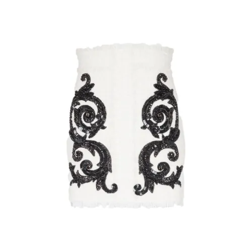BALMAIN Белая Женская Повседневная Короткая Юбка