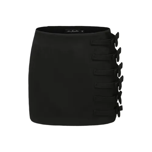 NANA JACQUELINE Повседневные короткие юбки Унисекс Черный
