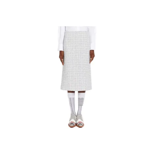 THOM BROWNE Белая Женская Повседневная Длинная Юбка