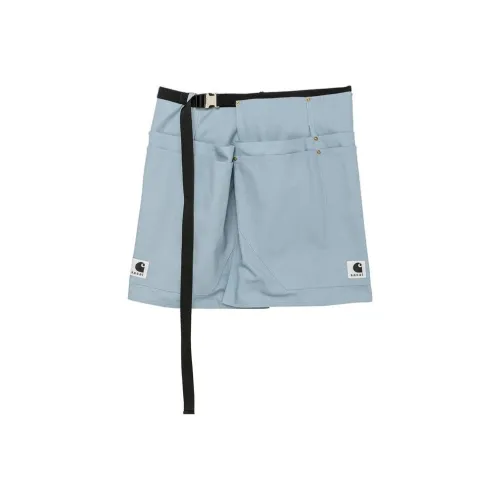 sacai X Carhartt WIP FW23 Co Branded SERIES Небесно-голубой Женские Короткие юбки карго