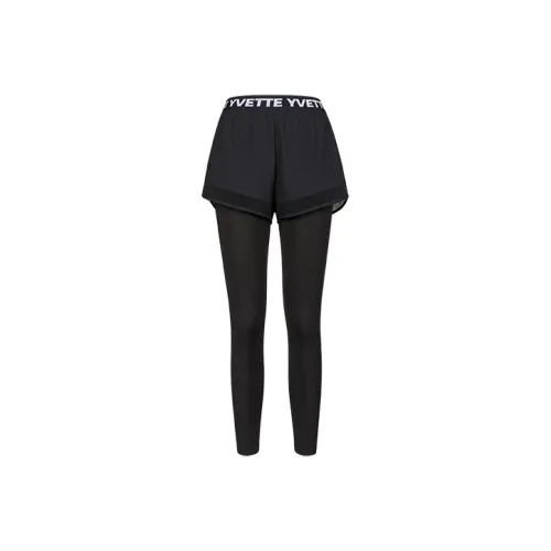 Yvette Черные Женские Спортивные Брюки
