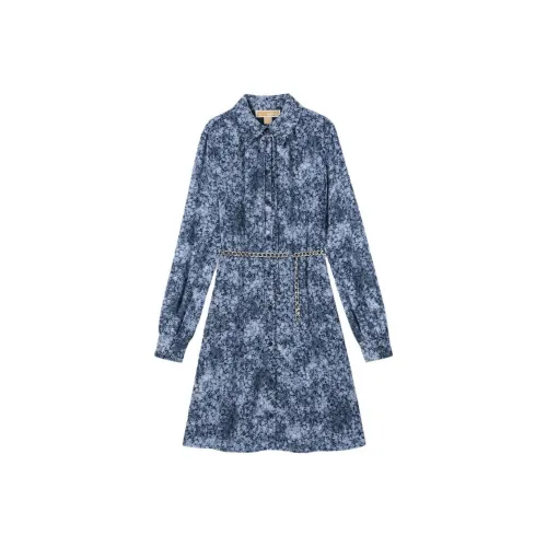 Michael Kors Blue Женские Длинные Рукава Платья