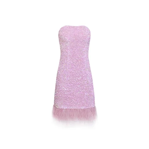 MIMI PLANGE Без рукавов Платье Женское Барби Розовый