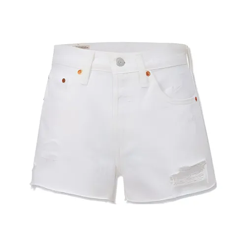 Levi's Джинсовые шорты Женские Белые