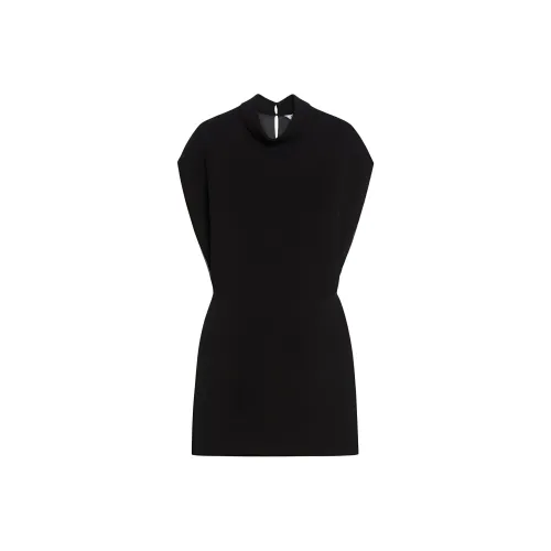 MaxMara Querce Коллекция Платье-кисточка из кади Без рукавов Женское Черное