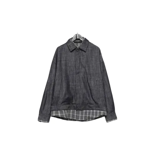 RAYSHOW Denim Куртка Мужская Серого цвета