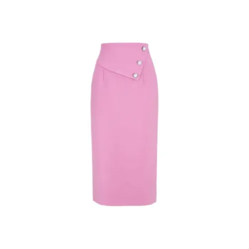 AIVEI Розовая Женская Повседневная Длинная Юбка