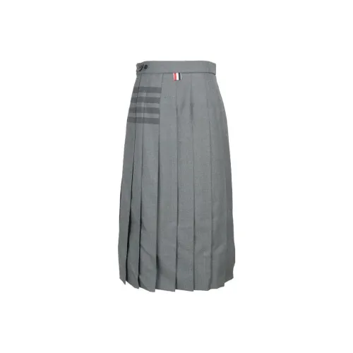 THOM BROWNE Темно-серые Женские Повседневные Длинные Юбки