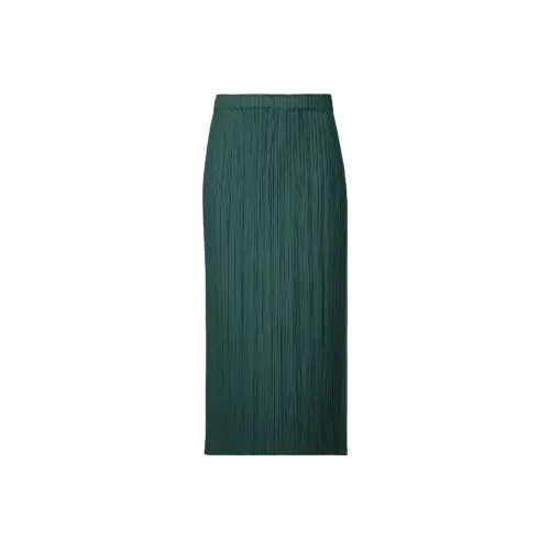 PLEATS PLEASE ISSEY MIYAKE SS23 Полу-длинная Длинная Юбка Женская Зеленая