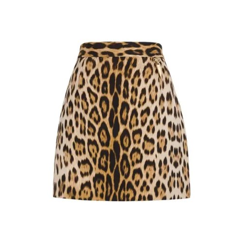 Roberto Cavalli SS24 Повседневные короткие юбки Женские Коричневый