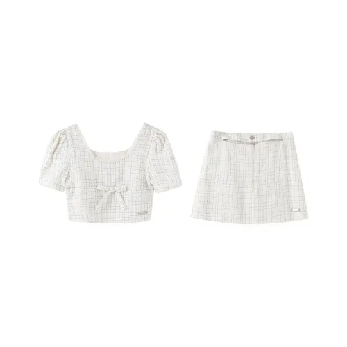 ANDN Белый Женские Комплекты с юбкой