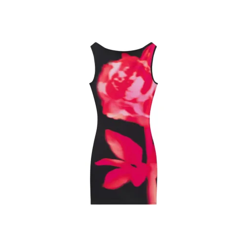 Khy x IOANNES FW24 Гладкий Эластичный Танк Мини Платье Без рукавов Платье Женские Черный Пион Черный Пион