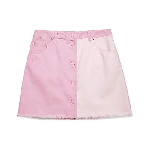 LINING Sports Trend Series Джинсовые короткие юбки Женские Розовый