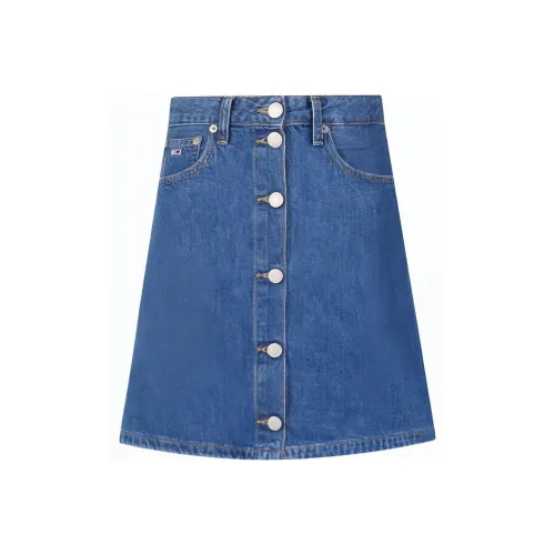 Tommy Hilfiger Джинсовый синий 1A5 Женские Повседневные короткие юбки