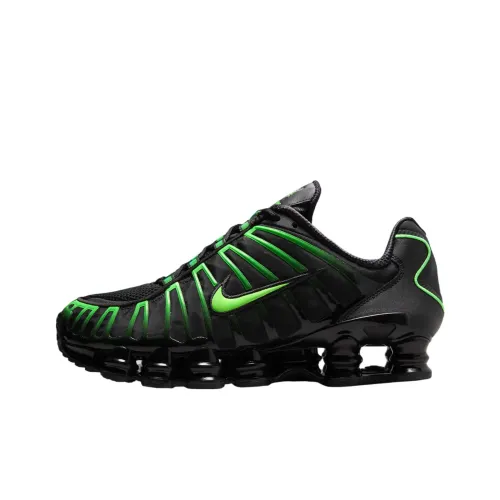 Nike Shox TL Series Slip-resistant Abrasion-resistant Low Top Casual Running Shoes Men's Black Green Найк Шокс TL Серия Противоскользящий Устойчивый к истиранию Низкий Топ Повседневные Беговые Кроссовки Мужские Черный Зеленый
