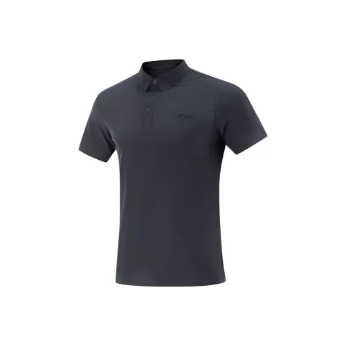 LINING Fitness Series Поло Мужское Темно-Тень Синий