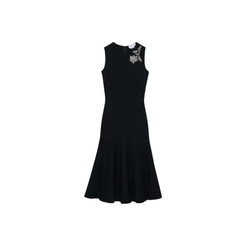 Alexander McQueen Без рукавов Платье Женское Черное