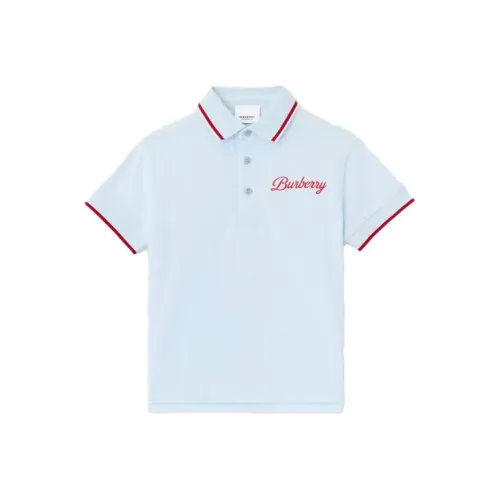 Burberry Поло T Рубашка SS23 Небесно-голубой Детский