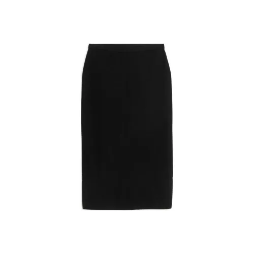 ARKET Повседневный Длинный Юбка Женская Черная