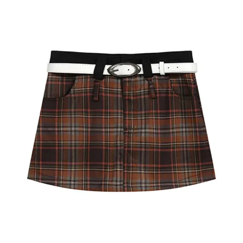 ETSE Повседневные короткие юбки женские кирпично-красного цвета