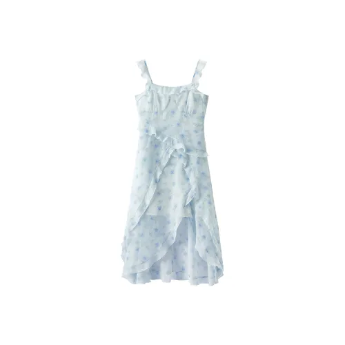 SEM R Без рукавов Платье Женское Светло-Синий