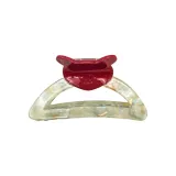 Милый медведь, энергичный вид, заколка-краб, 1 шт. (красный)