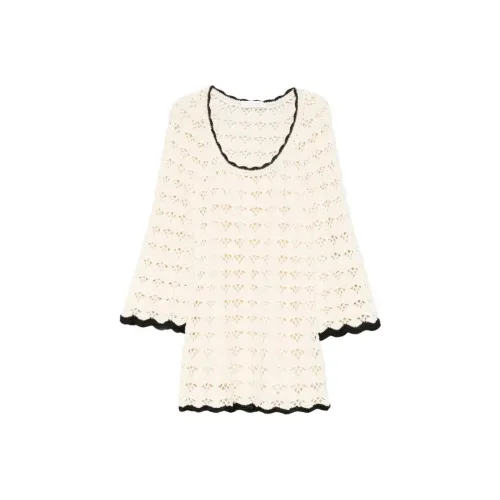 Zimmermann Длинное платье с длинными рукавами женское светло-бежевый