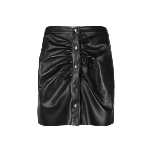 ISABEL MARANT Черные Женские Кожаные Короткие Юбки