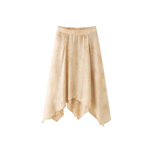 PHI.M Повседневный Длинный Юбка Женская Светло-Коричневый