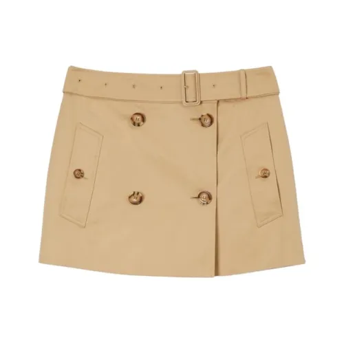 Burberry Хаки Женские Повседневные Короткие Юбки