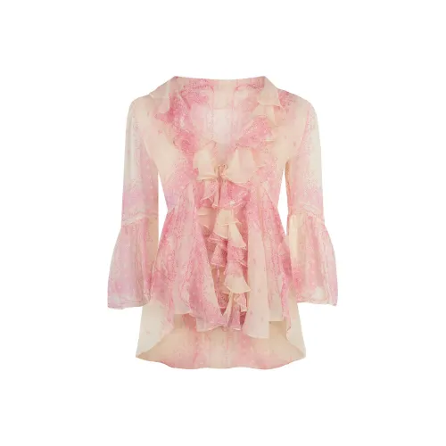 PHILOSOPHY DI LORENZO SERAFINI Длинное платье с длинными рукавами женское розовое