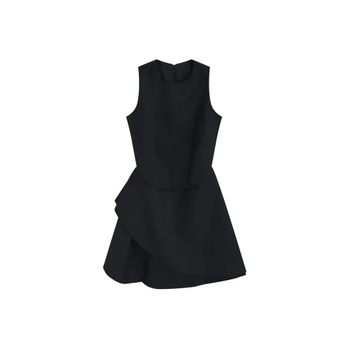 Garbege Без рукавов Платье Женское Черное
