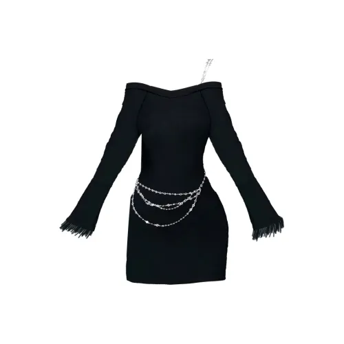 ONNFB Длинное платье с длинным рукавом женское черное