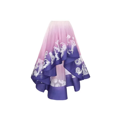 Zimmermann SS23 Повседневный Длинный Юбка Женские Фиолетовый