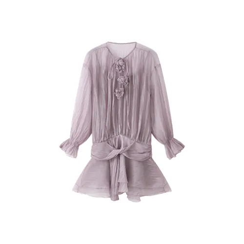 Meanalot Длинное платье с длинными рукавами женское