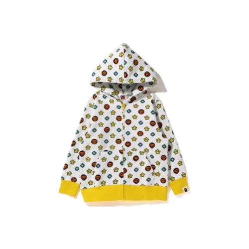 A BATHING APE Bape Белый Kids Свитшоты