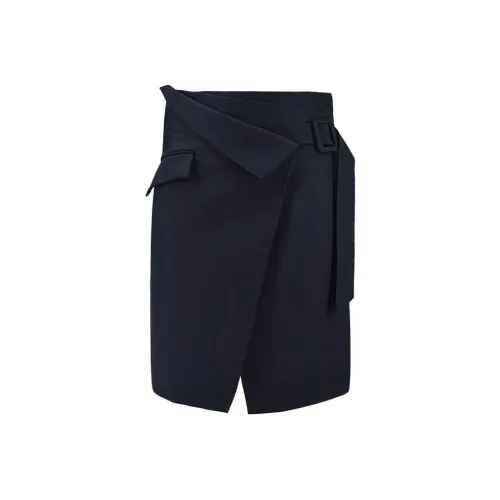 Cubic Темно-синий Женские Повседневные Короткие Юбки