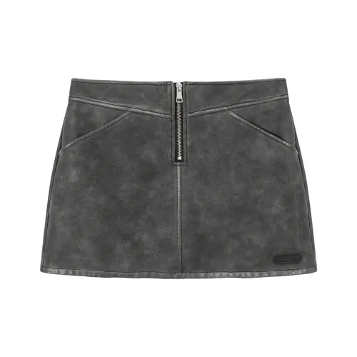 CHUU Черная Женская Повседневная Короткая Юбка