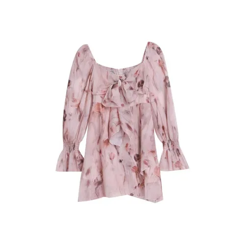 PLAY BUSH Длинное платье с длинными рукавами женское