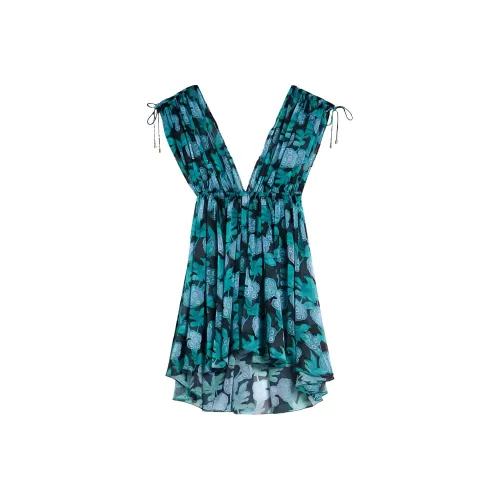 TED Baker Без рукавов Платье Женское Сине-зеленое