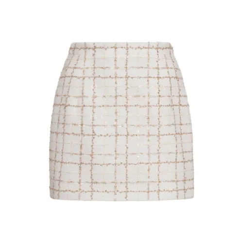Alessandra Rich SS24 Повседневные короткие юбки Женские Белые