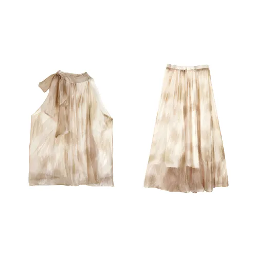 DOSOHEB Комплект с юбкой Женские Бежевый