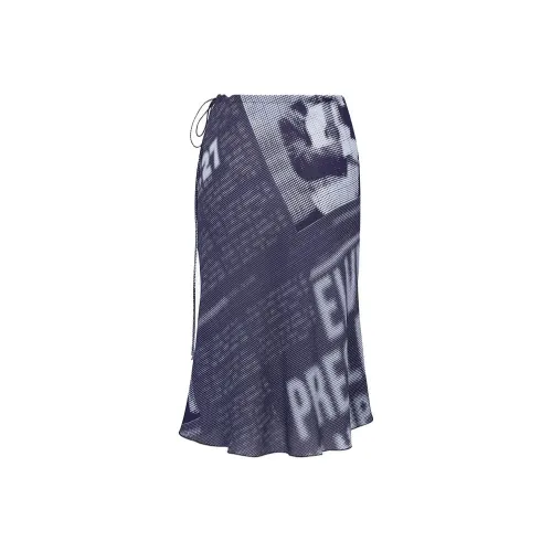 Realisation Par x Elvis Aron Presley Повседневный Длинный Юбка Женские Moody Синий