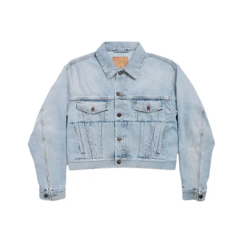 Balenciaga Denim Jacket Slim Fit Women's Light Blue