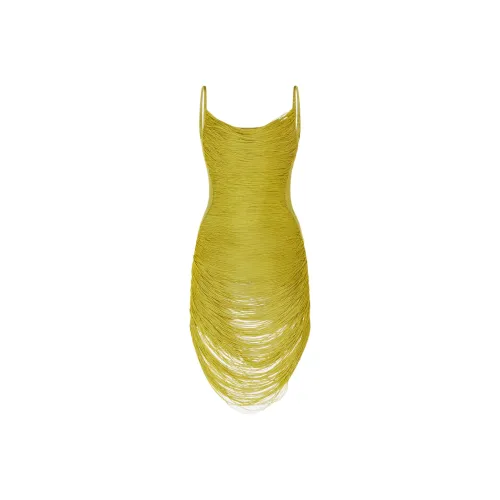 The Attico SS25 Slip Платье Женское Светло-Зеленое