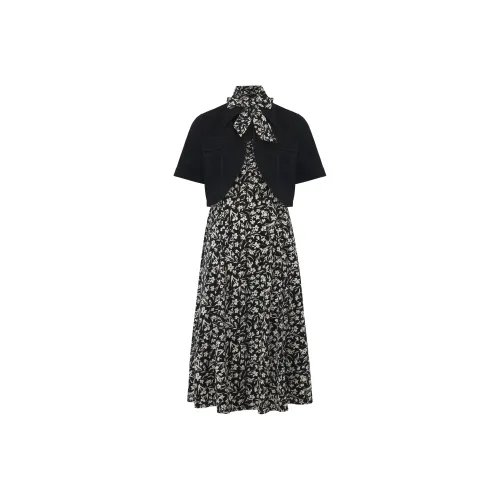 GOELIA Комплект с юбкой Женские Черный с силуэтом Радужка