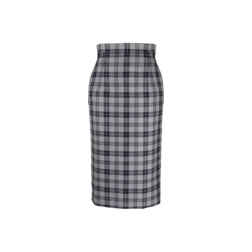 THOM BROWNE Серые Женские Повседневные Длинные Юбки