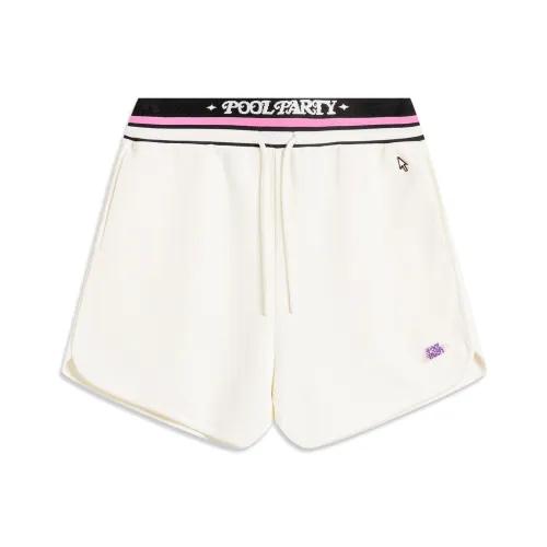 LINING x YINGXIONGLIANMENGYONGCHIPAIDUI LIANMINGKUAN Sports Life Collection Повседневные шорты Женские Сливочный