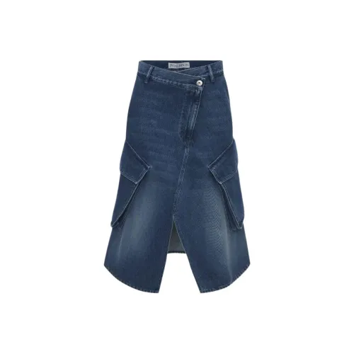 JW Anderson Синие Женские Повседневные Длинные Юбки