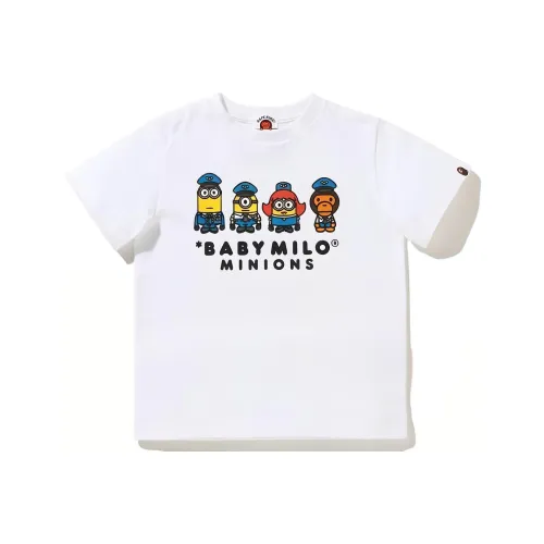 A BATHING APE Белый Kids T-рубашки